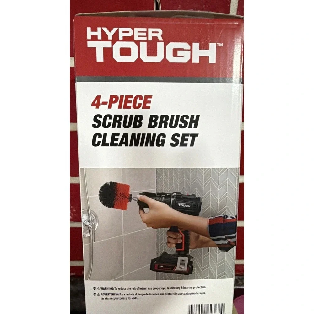 Hyper tough 4-Piece Scrub Brush Cleaning Set